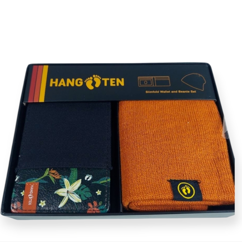 Hang Ten Wallet and Beanie Set